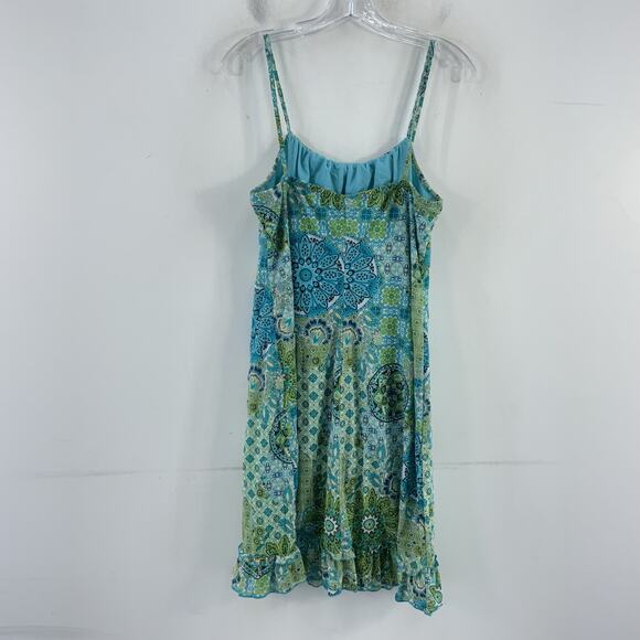 rue21 Women’s Plus Size XL Dress Blue & Green Paisley Print Preowned - Picture 2 of 4